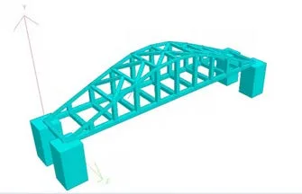 Bowstring girder bridge model