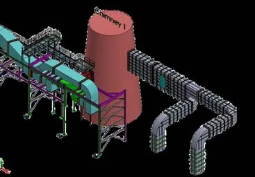 Duct support structure model
