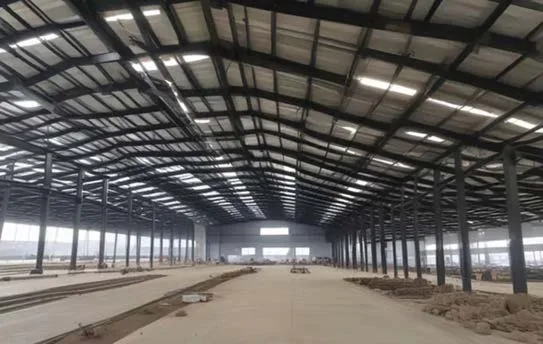 Pre-engineered steel building interior