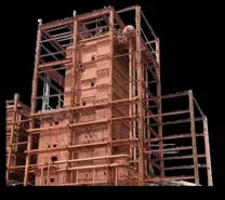 Boiler pressure-part structure assembled in steel framing